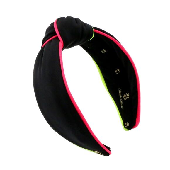 80s Miami Neon Piping Black Neoprene Topknot main image 7